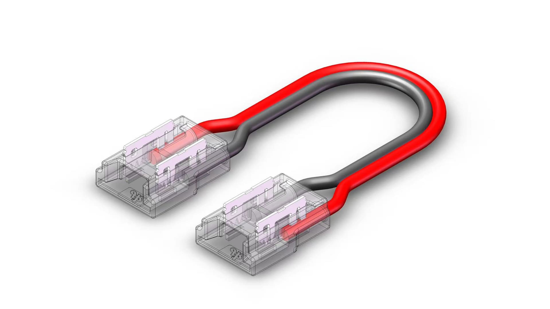 Two connectors for IP20 8mm cob strip,joint with cable (L)6" 5pcs/bag