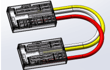 3PIN SMDLED, Two side connector, 15CM length wires, IP20, 10mm-PCB, for CCT tunable or 10mm PCB digital RGB SMD IP20 (M-50N-60-DGT)