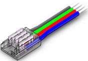 RGB 4-Pin LED Strip to Wire Connector, 8mm PCB, 15cm Lead, IP20 (5-Pack)