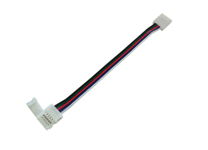 5-Connector 2-Wire 6" RGBW 12mm PC Board Jumper Connectors, 5-Pack