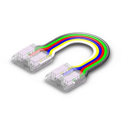 RGBCCT tunable 6PIN COB, Two side connectors, 15CM wire length, IP20, 12mm-PCB 5 pcs/bag