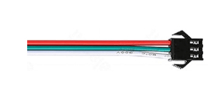 3-Pole Female Cable Assembly, 13 cm Lead Wire Connector for LED Strip Connections