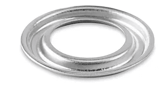 Steel Chrome Silver Grommet #2 Back Flat Piece, Outdoor Use, 10/21mm