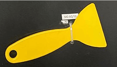 Discontinued Item- Small Yellow Spatula - hard 2.25in wide x 5.25in long