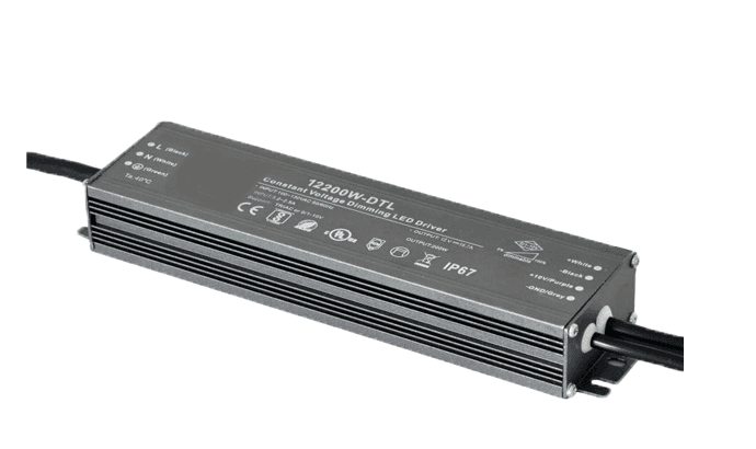 Lumipro 24VDC 200W Waterproof LED Power Supply 120VAC Input IP67 UL Listed Triac and 0-10V Dimmable with Dimmer Switches 238*5.8*3.2cm 3y warranty