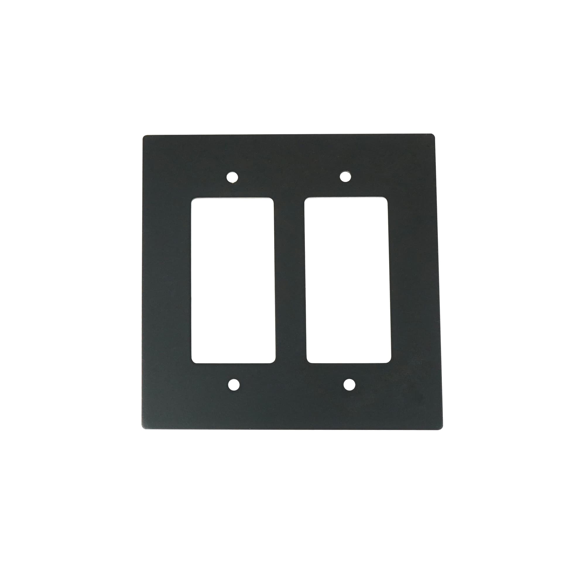 Two-Gang Decorator Wall Plate, Night Black Finish