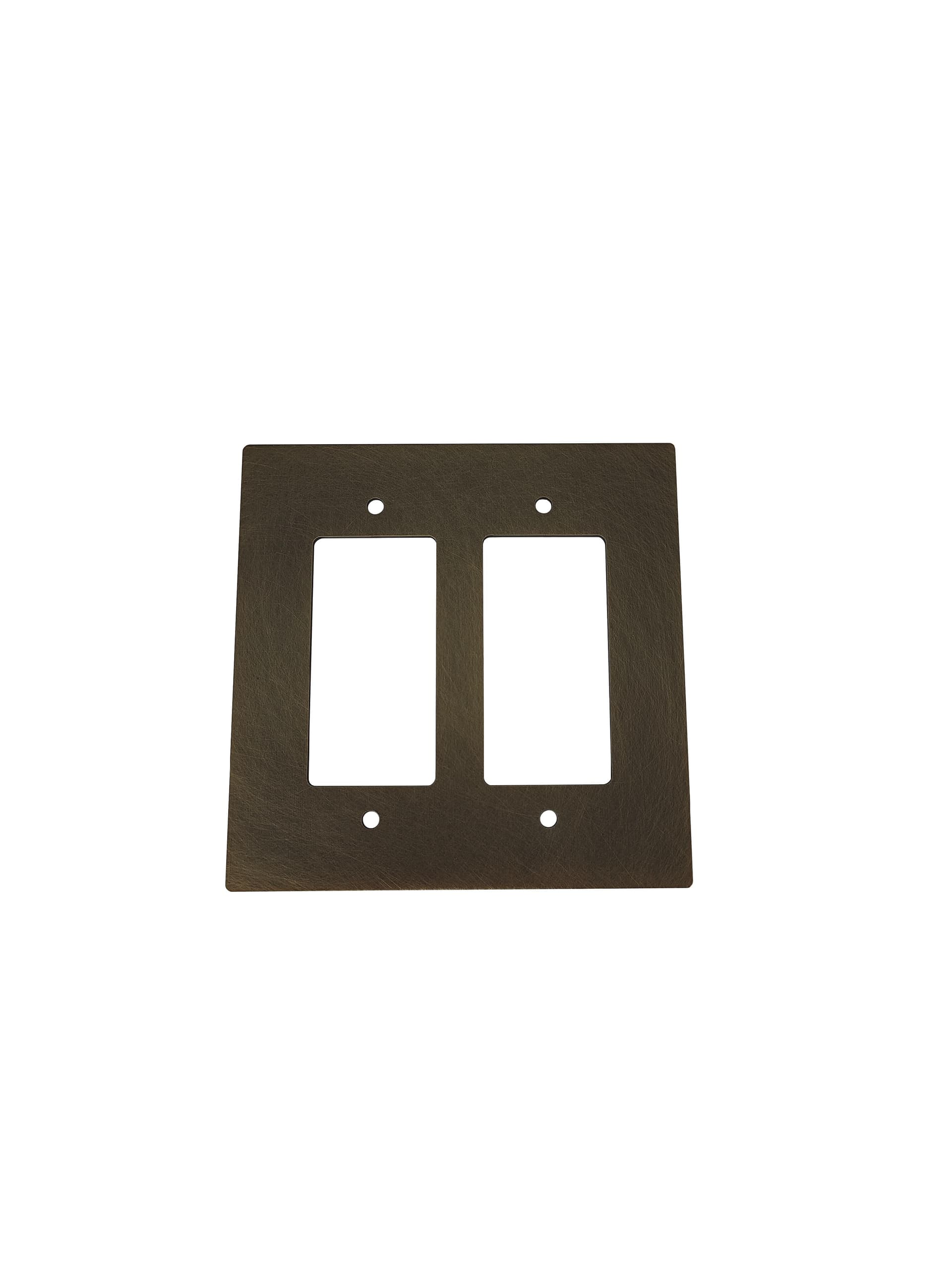 Two-Gang Wall Plate, Bronze with Patina Finish