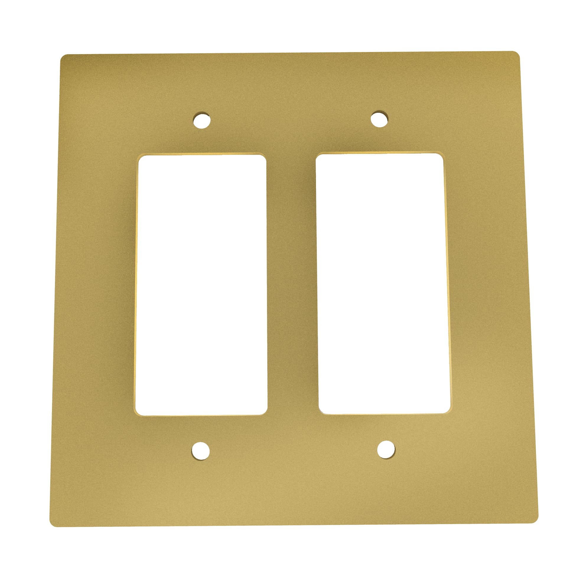 Satin Brass Wall Plate, 2-Gang