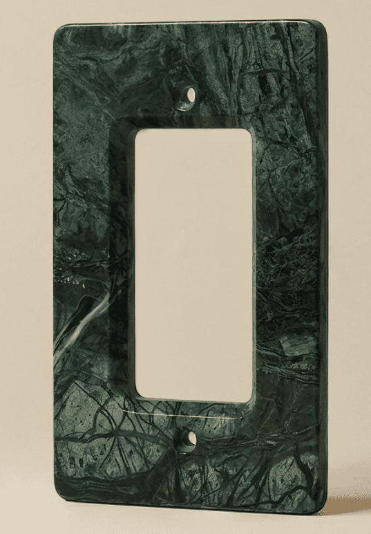 Stone Plate Guatemala Green Dimensions: 4.7 x 2.8 inchs Finish: Marble