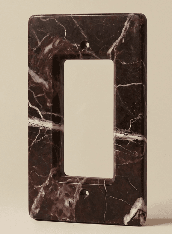Stone Plate Rosso Levanto Dimensions: 4.7 x 2.8 inchs Finish: Marble