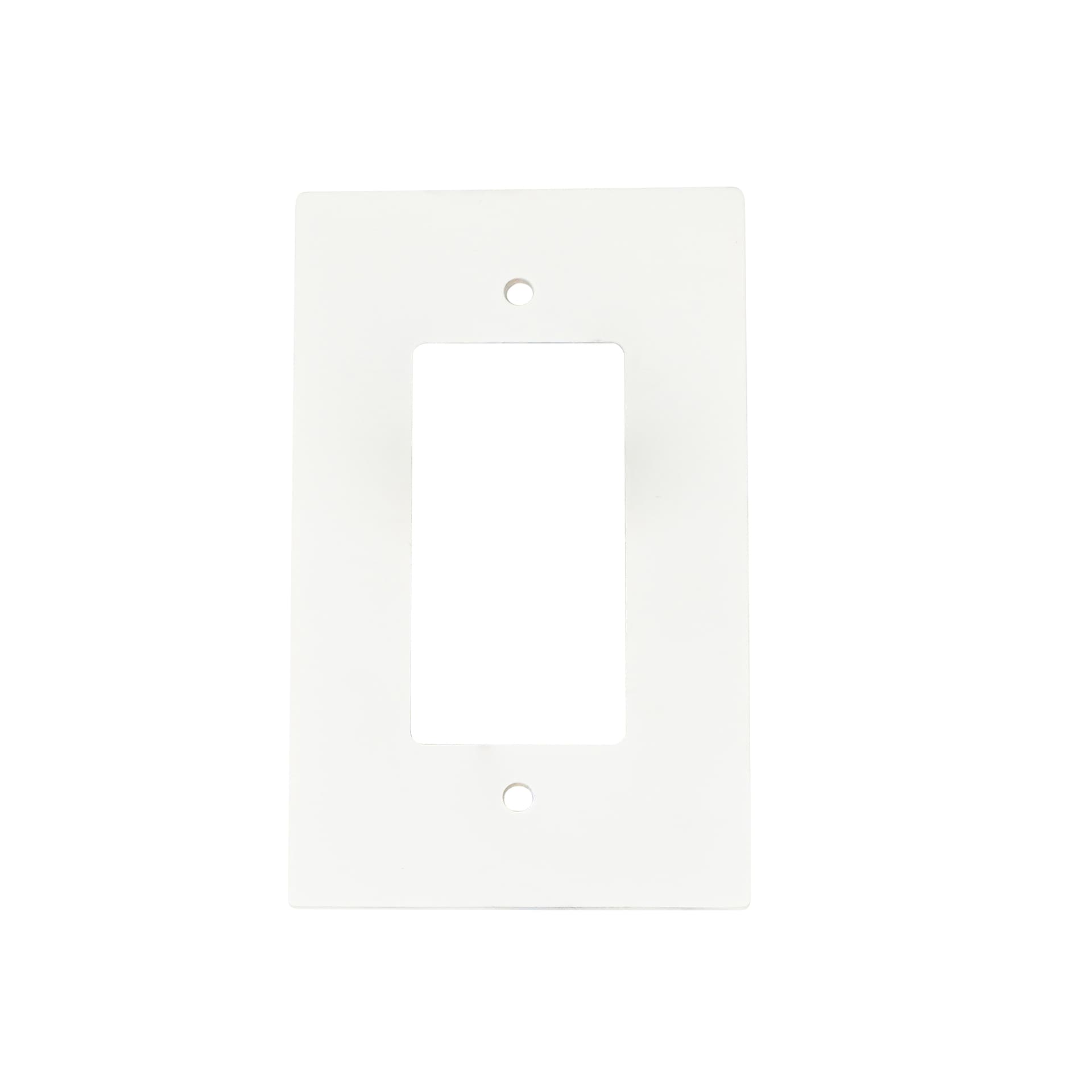 White 1-Gang Wall Plate for Standard Single-Gang Electrical Boxes