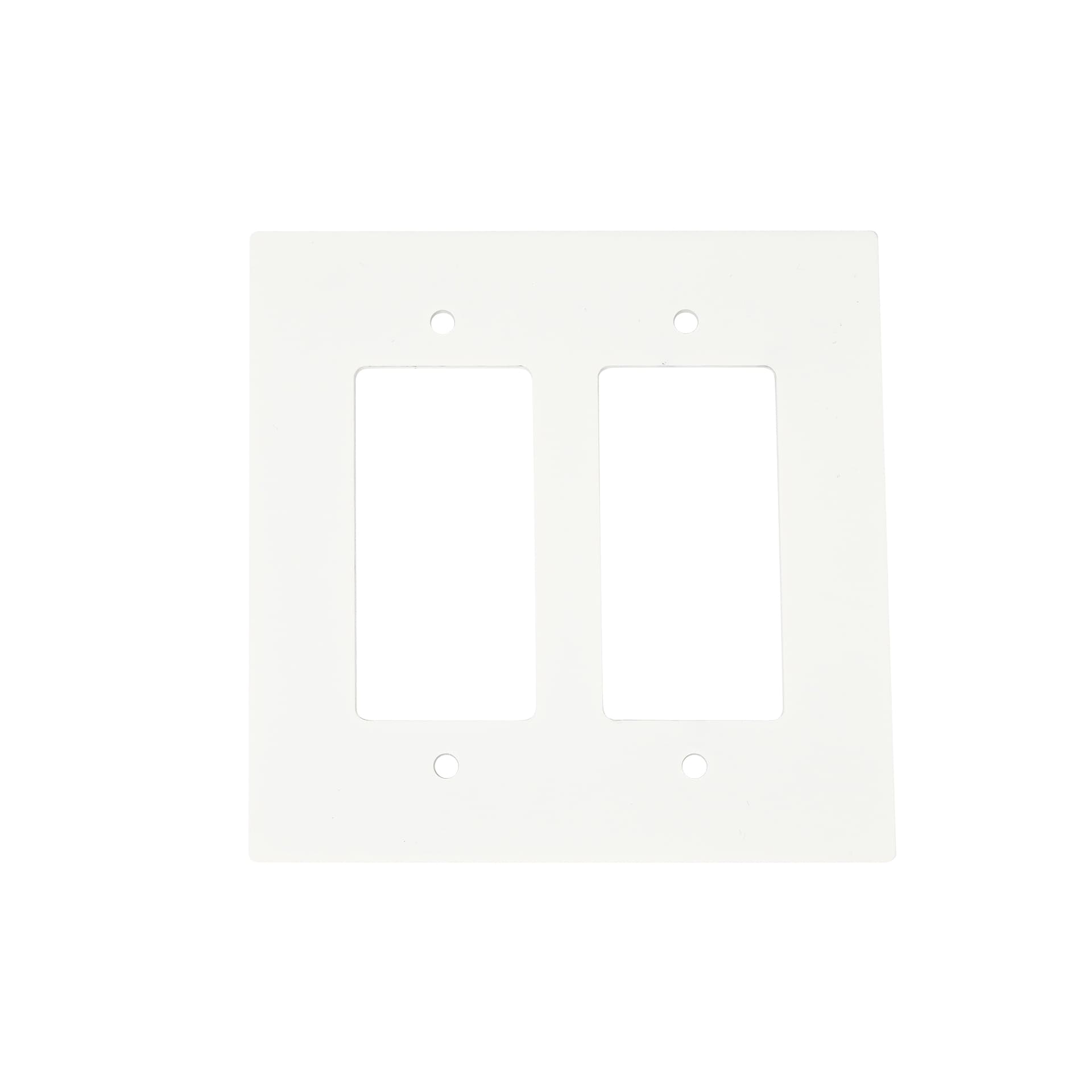 White 2-Gang Wall Plate for Dual-Device Installations