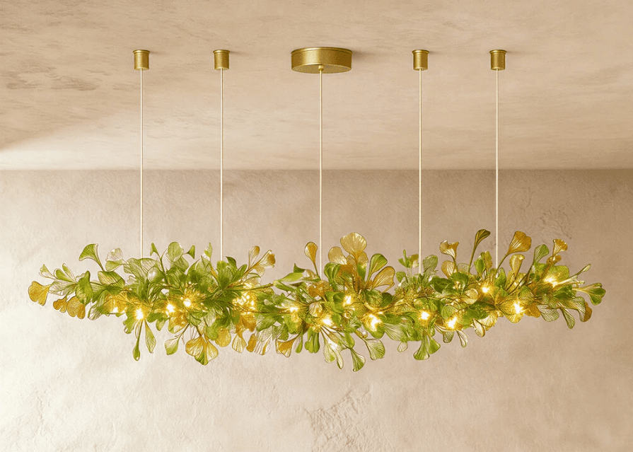 RS CHANDELIER HANITA Color: Gold Materials: Iron & Glass Dimensions: 59 x 23.6 x 25.6 in Weight: 44-88lb Load: 70W