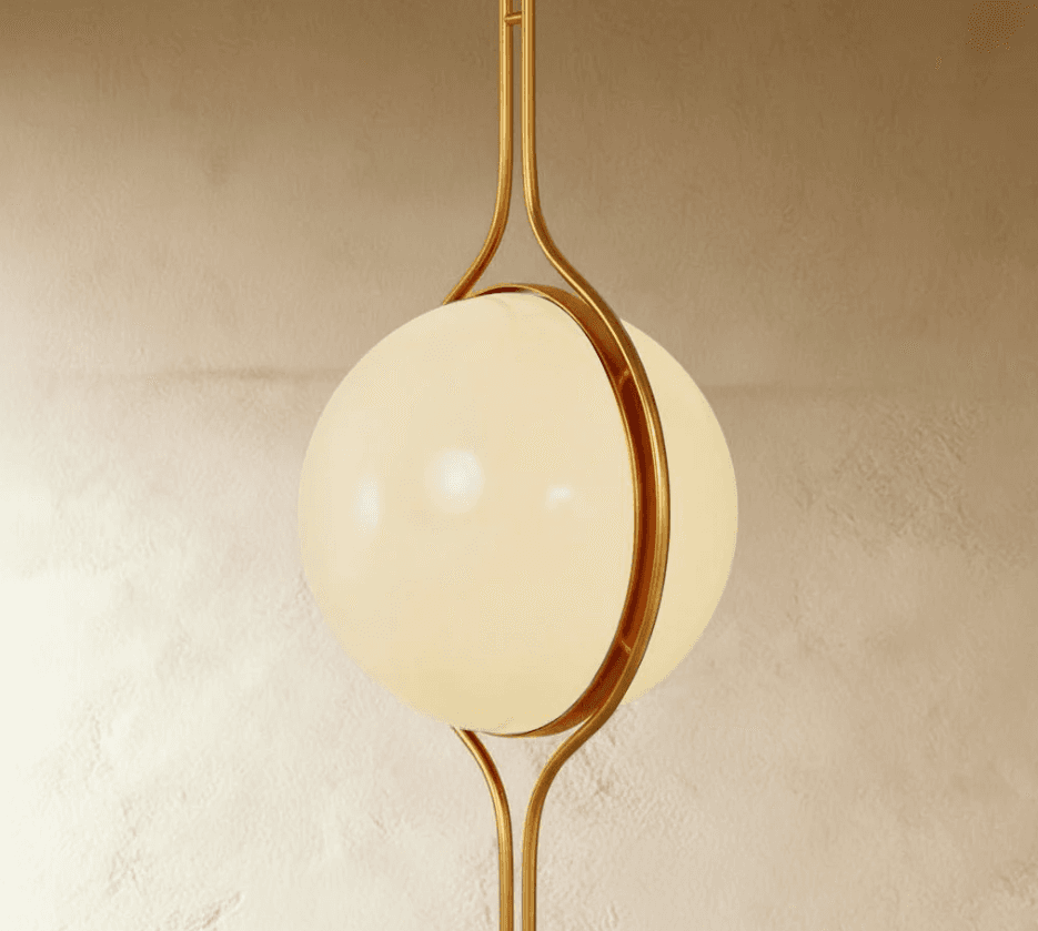 Floor-to-Ceiling LED Lamp, Brass Finish, E27 Base, 15W, 3000K Warm White