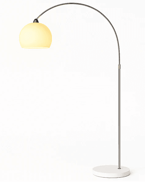 Floor Lamp, 20 W E27, 3000 K Warm White, 90-260 VAC, Aluminum and Glass, 90 x 185 cm