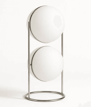 LED Floor Lamp, 10 W, 6000 K, 90-260 VAC Input, Stainless Steel and Glass, E27 Socket
