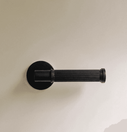 Vestige Door Handle Color: Black, Dimensions: 5.76", Material: Solid brass, 1 yr Wrrty