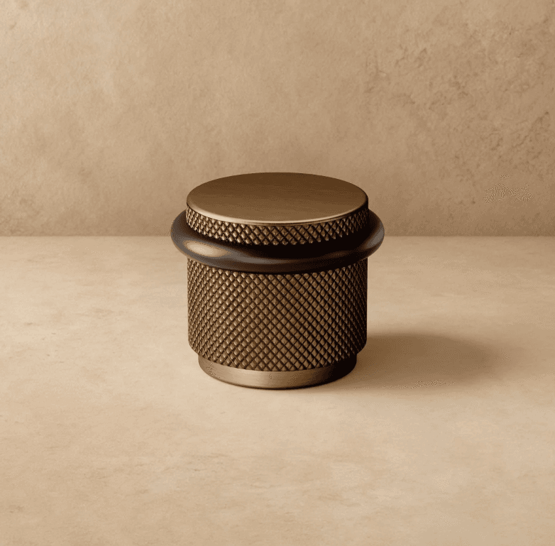 Azda Door Stop Color: Bronze, Dimensions: D1.4" × H1.1", Weight: 200g, 1yr Wrrty