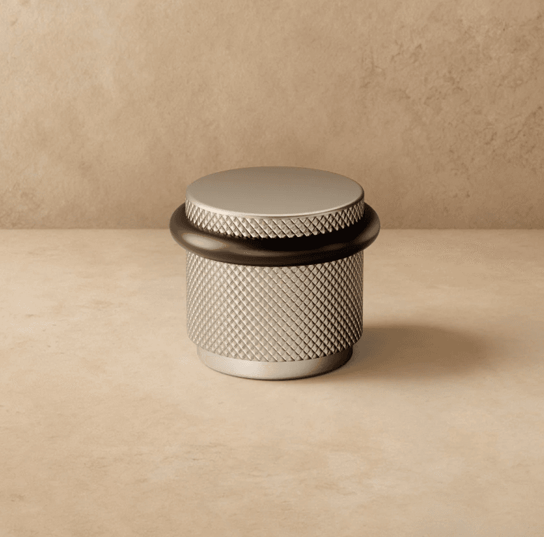 Azda Door Stop Color: Nickel, Dimensions: D1.4" × H1.1", Weight: 200g, 1yr Wrrty
