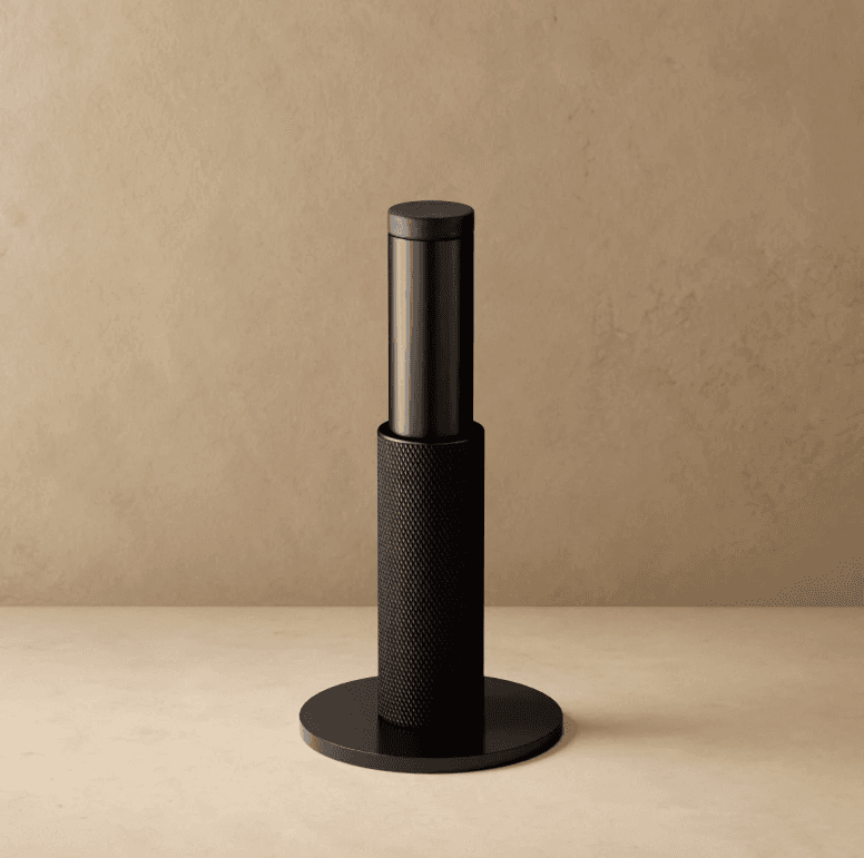 Plint Door Stop Color: Black, Dimensions: D2" × H3.9", Weight: 240g, 1 yr Wrrty