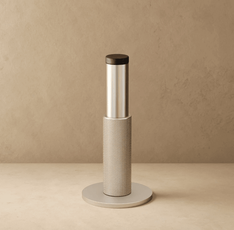 Plint Door Stop Color: Nickel, Dimensions: D2" × H3.9", Weight: 240g, 1 yr Wrrty