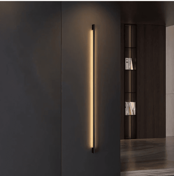 Outdoor Wall Lamp, 9 W IP65 Linear LED, 6000 K, Black Iron, 23.6 in