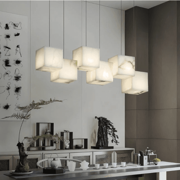 Alabaster Marble Pendant Light, 6000K, 100 lm/W, IP20, Dining and Kitchen Island