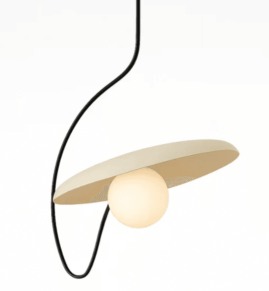 LED Pendant Light, 3 W, 3000 K, 90-260 VAC, E27 Socket, Black Stainless Steel and Glass