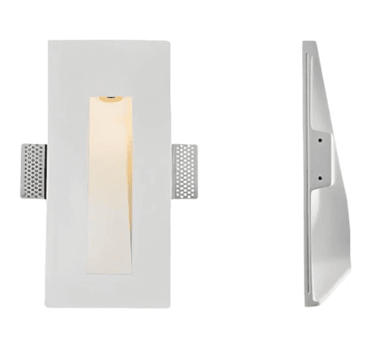 Trimless Gypsum Plaster Wall Lamp, 10W, IP20, 120-240V AC, 13.7 x 3.9 in