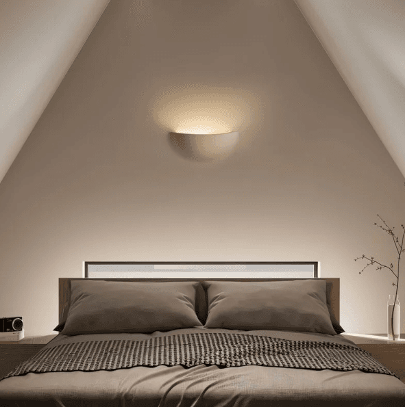 Trimless Plaster Wall Light, 40W Half-Moon Flush Recessed, IP20, 120-240V AC