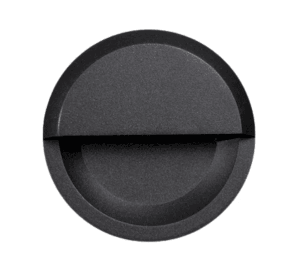 Round LED Stair Step Light, 3W 3000K, 100 lm, IP65 Waterproof, Black Aluminum