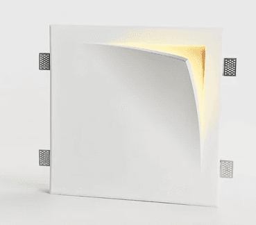 Trimless Wall Light, Corvix Square 40W, White, 15.7 x 15.7 in.