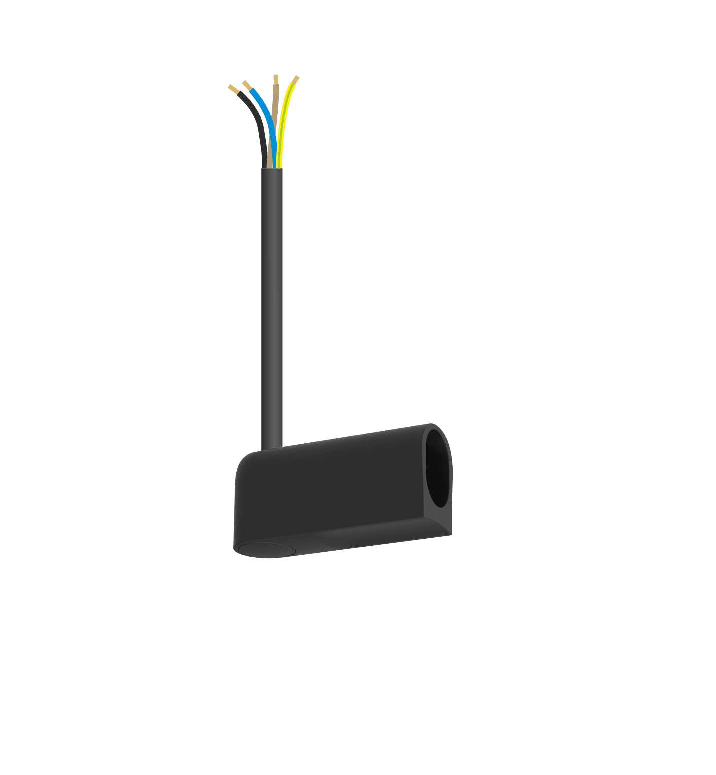 Prolink Magnetic Track End Cap with Power Input, Black Aluminium Alloy, IP20, 80x1537x27 mm