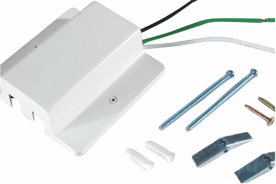 Floating Canopy Track Connector, 3-Wire H-Type, White Finish, 107 mm Round