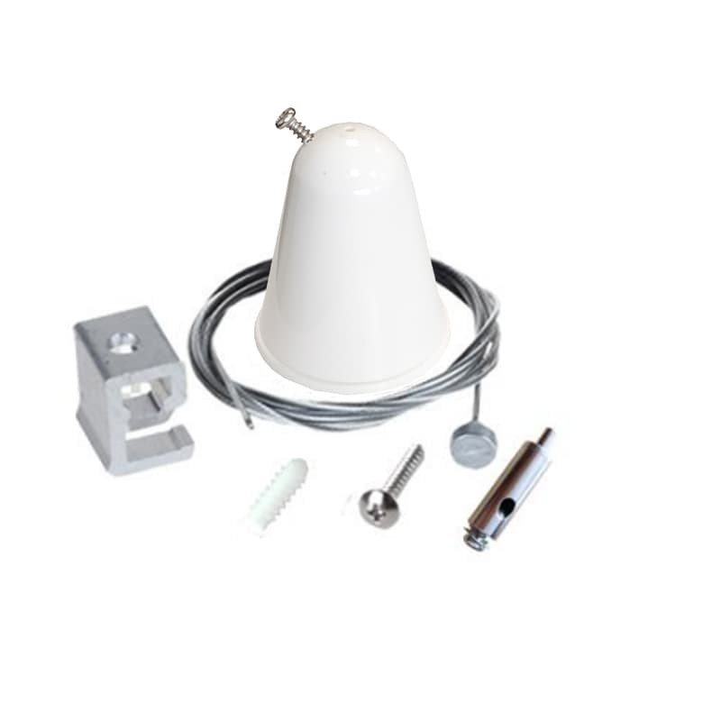 White Cable Cover, 2-Meter Cable, for 3-Wire H-Type Track Systems