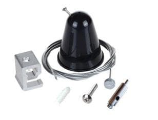 Black Cable Cover with 2 m (6.56 ft) Cable for 3-Wire H-Type Track