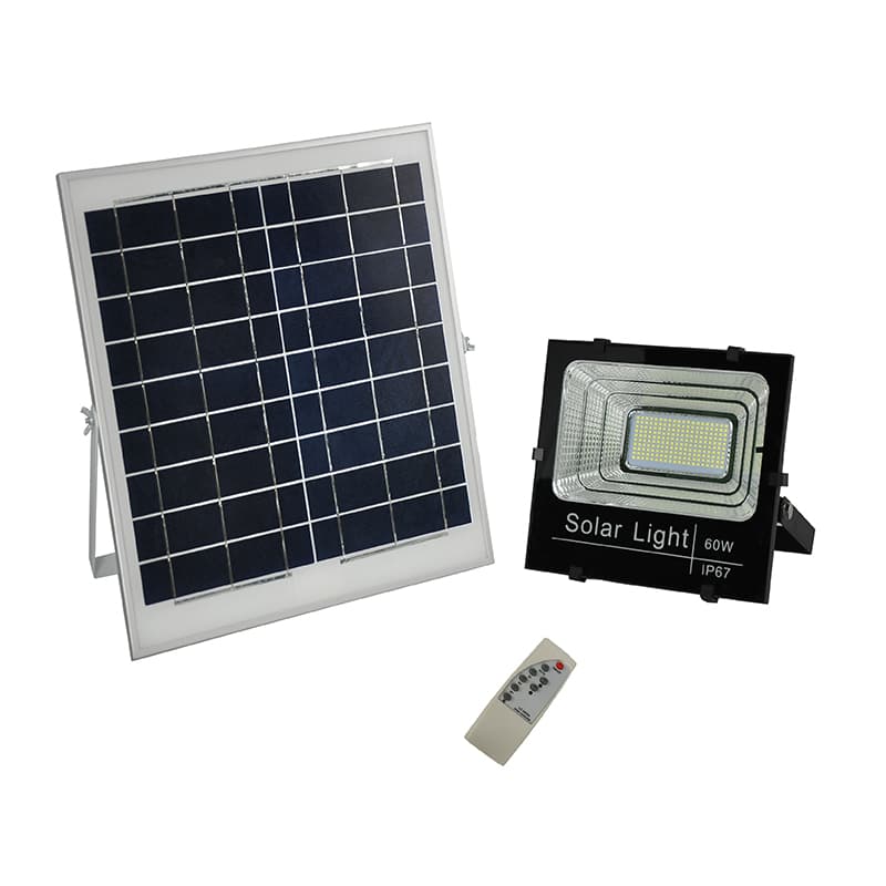 40W Solar LED Flood Light with Remote Control, 4000 Lumens, Aluminum Housing