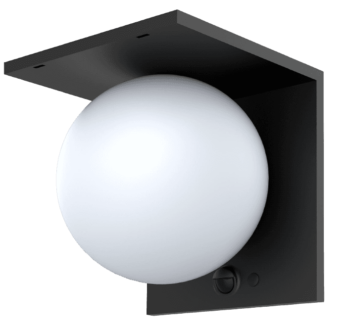 Spherical Solar Wall Light, CCT 4000K, CRI 70,Power 1.5W,1000 Lumens,160lm/W, SMD 2835,IP54,Materials ABS+AS,Beam Angle 120, Core Technology ALS2.3,Li Ion Battery 7.4WH/2Ah,Size 100.7*137*151mm,Warranty 2 yrs