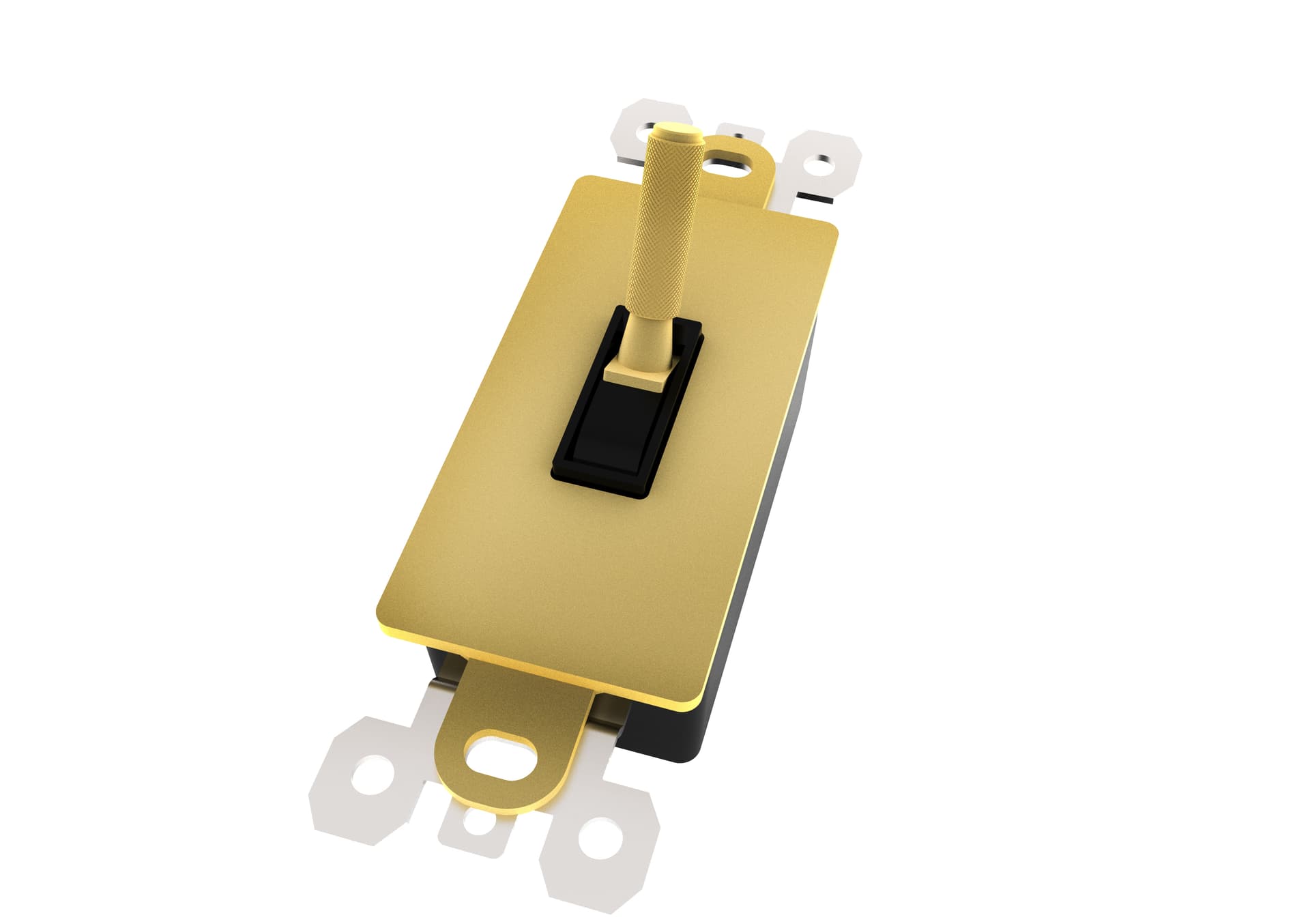 Vintage Toggle Switch, Satin Brass Finish