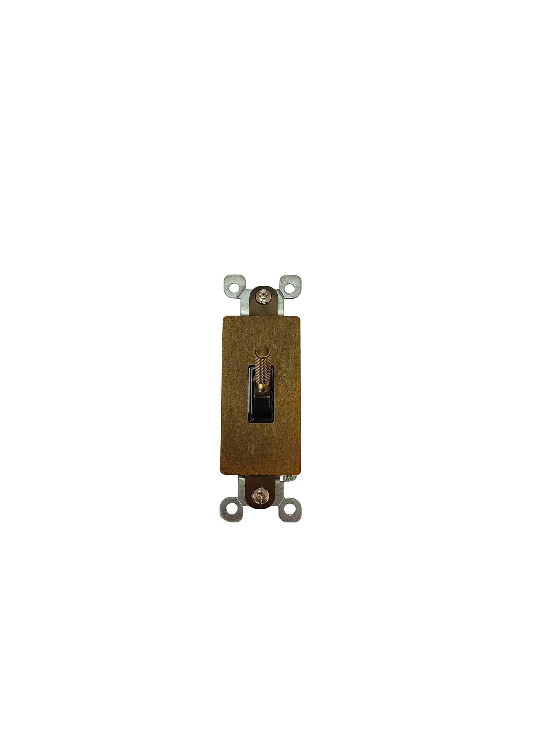 Vintage Brass Decorator Wall Switch, Period-Style Finish
