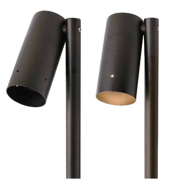 Solid Brass MR16 Path Light, IP65, Antique Bronze, 12V Low Voltage, 22.7" H