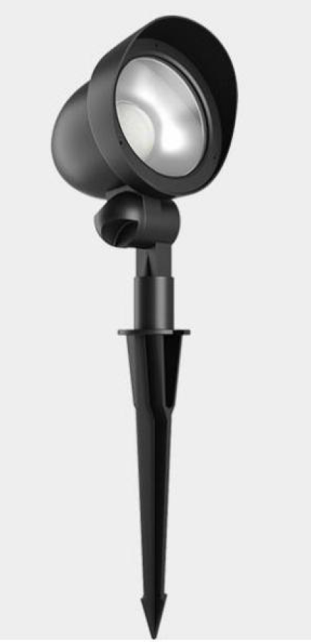 Garden Spot light 12watt, 12VAC/DC, 5CCT button select :2700K-5000K,1000lm, IP65 waterproof, Aluminum 98*101*327mm, PF>0.95, Beam angle: 45deg, ETL listed, 3 Year Warranty