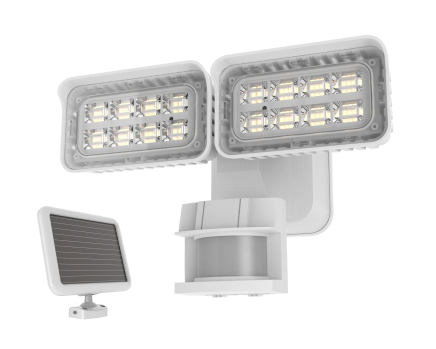 Solar Motion Security Light, 1500lm, 5500-6500K, IP65, PIR Sensor