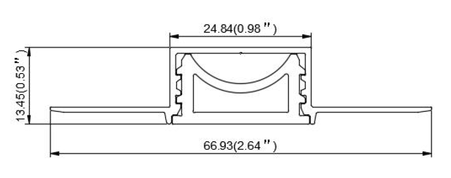 Recessed Drywall Flex LED Profile, 18W/m Max, 2M Aluminum Channel