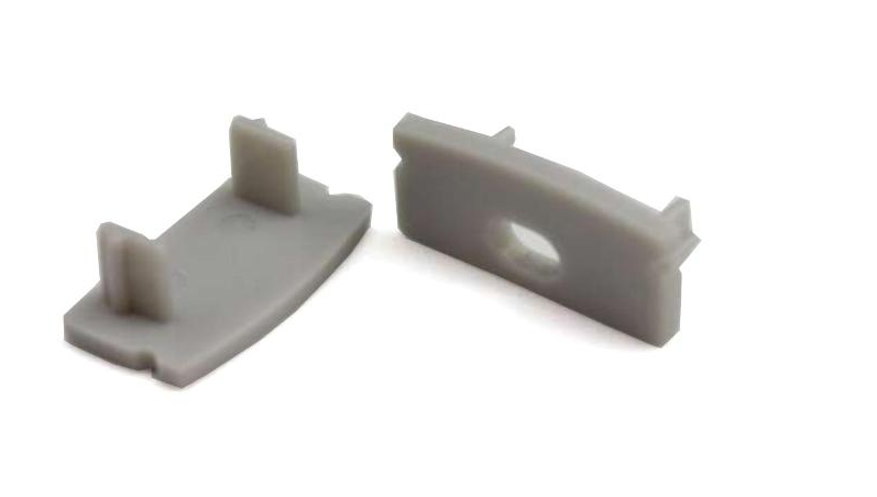 End Caps for LED Linear Fixtures, 1 Pair per Bag