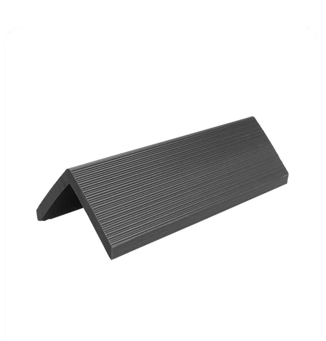 Exterior Slatted Wood Black Corner Size 2900x50x50mm