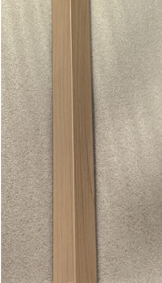 INDOOR WOOD PANEL Corner  Cherry, Size 114.17 × 1.97 × 1.97 inches