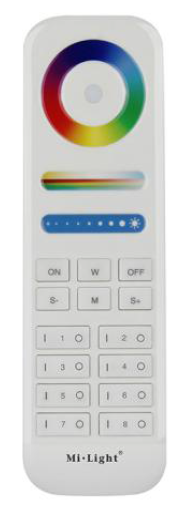 RF Touch Remote Control, 5-Channel, 8-Zone, RGB+CCT Compatible