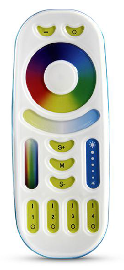 RF Touch Remote Control, 5-Channel, 4-Zone, RGB+CCT Compatible