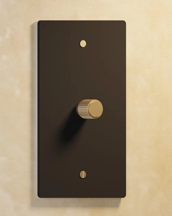 Residence Supply -Black+ Gold Single Dimmer 110V, UL Certified